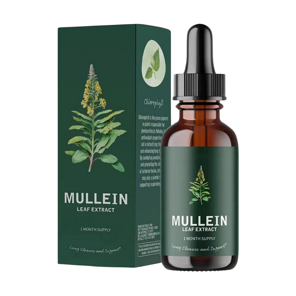 Mullein Herbal Extract | Detoxifying Chlorophyll Tincture for Respiratory Health