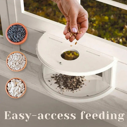 Transparent Bird Feeder with Suction Cup – Ideal for Home Bird Watching