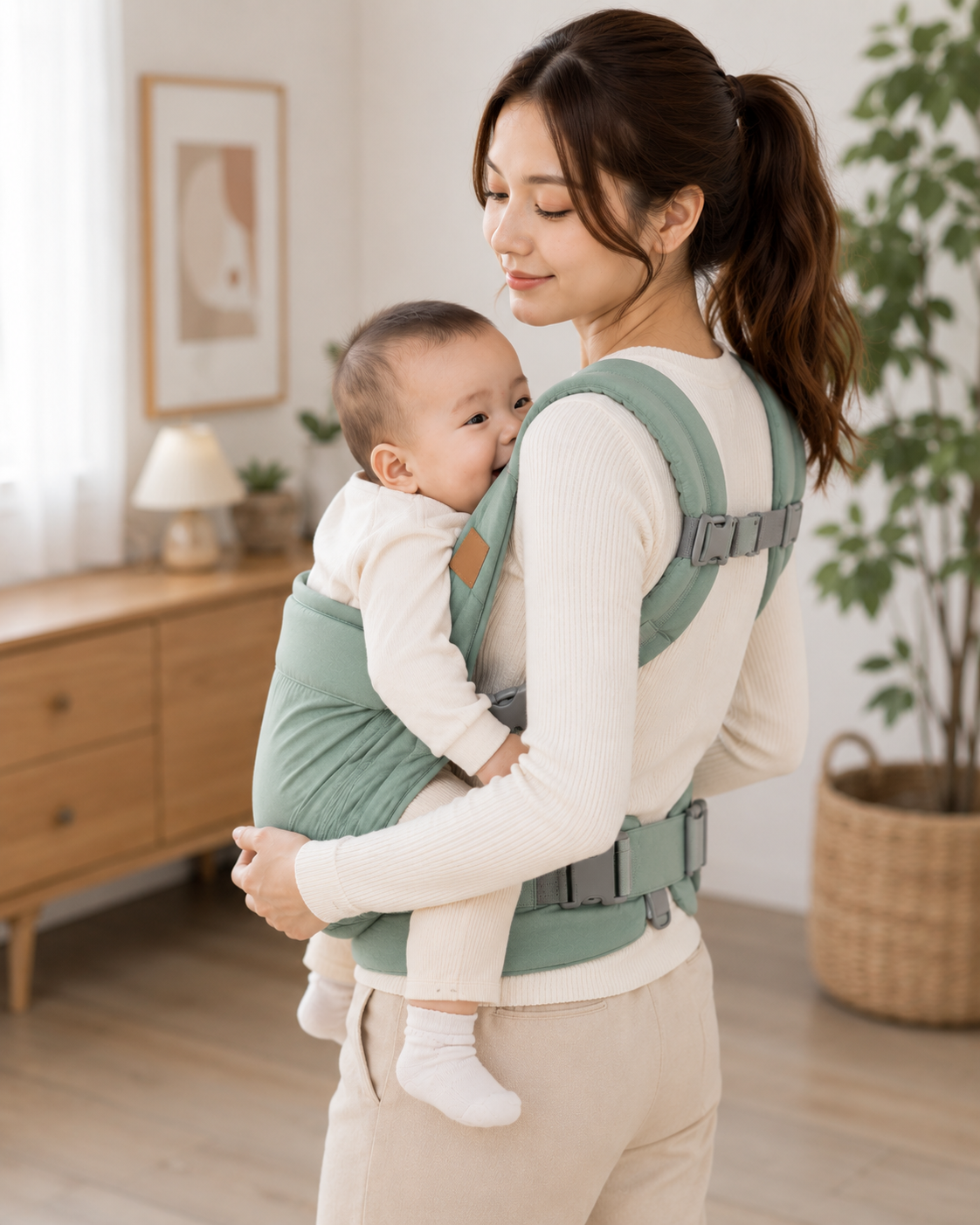 Ergonomic Baby Wrap Carrier for Newborns to Toddlers – Hands-Free Sling, 0-36 Months, Supports Up to 44 lbs