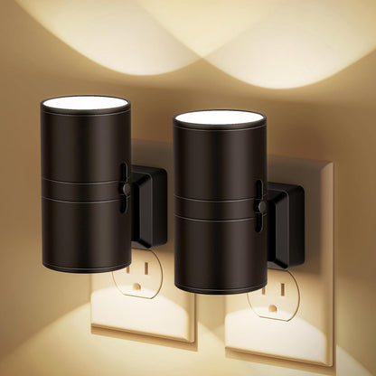 Compact LED Night Lamp with Dusk-to-Dawn Sensor & Adjustable Brightness