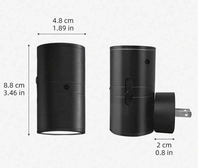 Compact LED Night Lamp with Dusk-to-Dawn Sensor & Adjustable Brightness