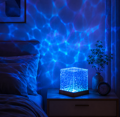 Remote-Controlled Mood Lamp with 16 Colors, Water Ripple Effect, 6 Brightness Levels