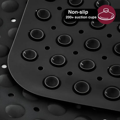 Durable Bath Mat with 200 Suction Cups for Kids and Seniors Safety