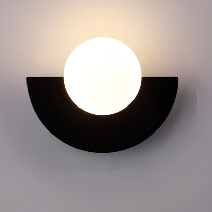 LED Wall Light in Half-Circle Design - Mid-Century Style