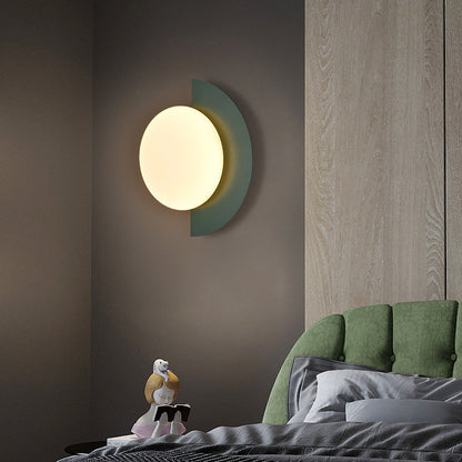 LED Wall Light in Half-Circle Design - Mid-Century Style