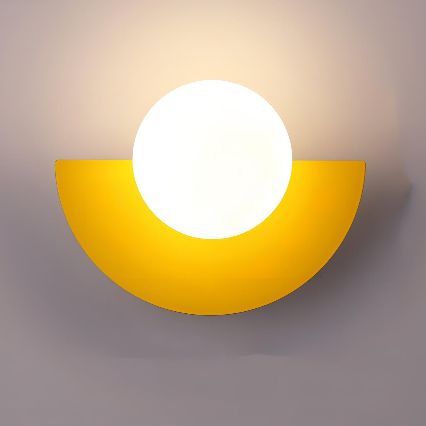 LED Wall Light in Half-Circle Design - Mid-Century Style