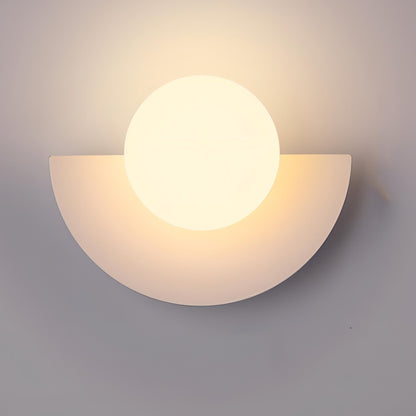 LED Wall Light in Half-Circle Design - Mid-Century Style