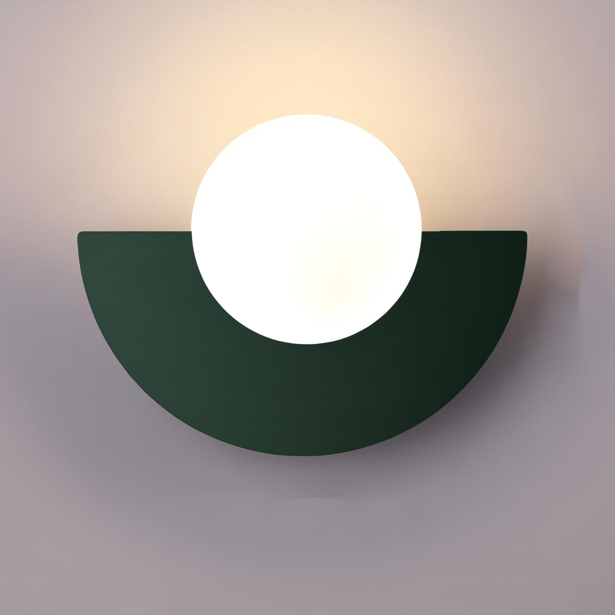 LED Wall Light in Half-Circle Design - Mid-Century Style
