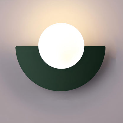 LED Wall Light in Half-Circle Design - Mid-Century Style