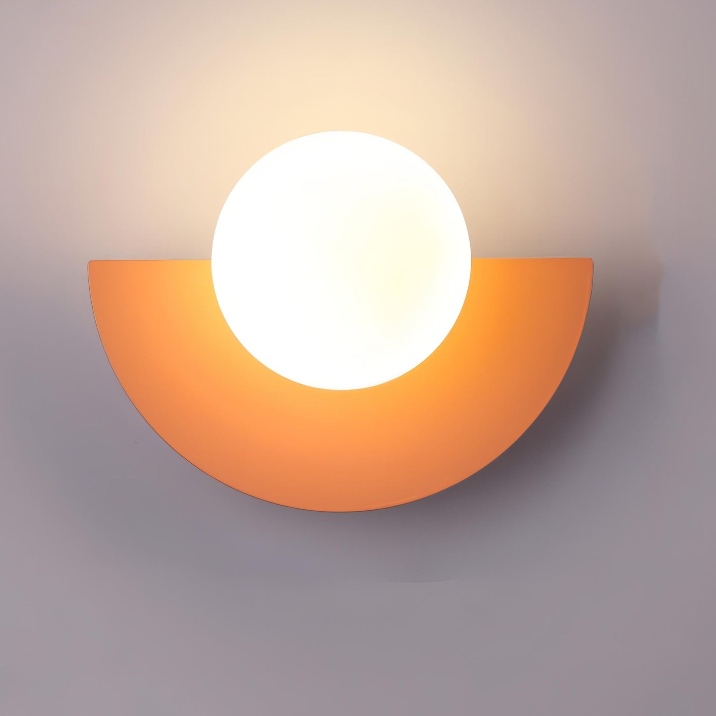LED Wall Light in Half-Circle Design - Mid-Century Style