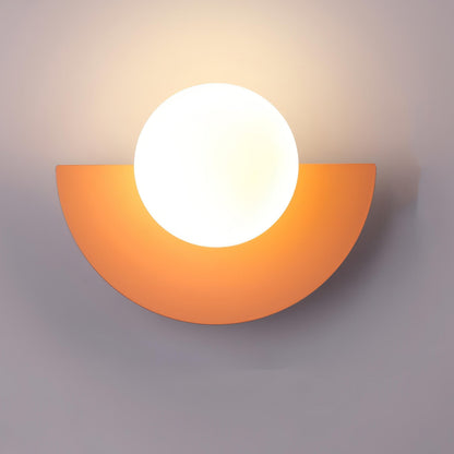 LED Wall Light in Half-Circle Design - Mid-Century Style