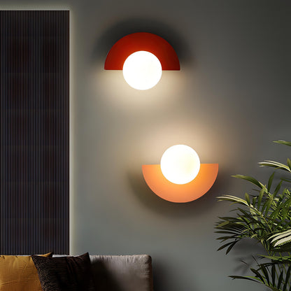 LED Wall Light in Half-Circle Design - Mid-Century Style