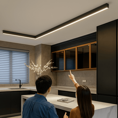 Contemporary Linear LED Ceiling Fixture in Minimalist Design