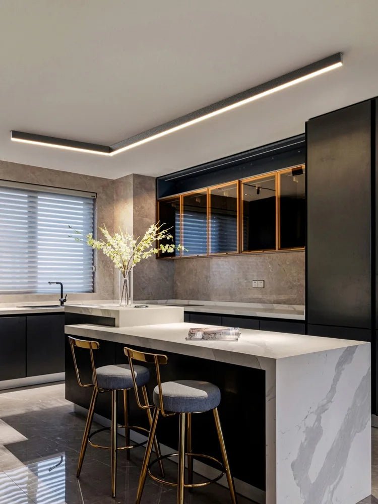 Contemporary Linear LED Ceiling Fixture in Minimalist Design