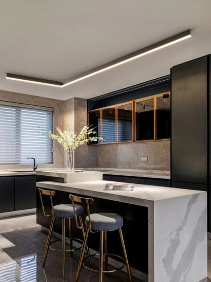 Contemporary Linear LED Ceiling Fixture in Minimalist Design