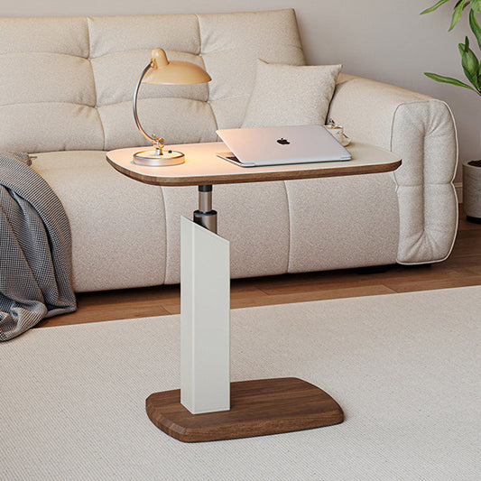 Adjustable Side Table in Saddle Leather - Modern Design