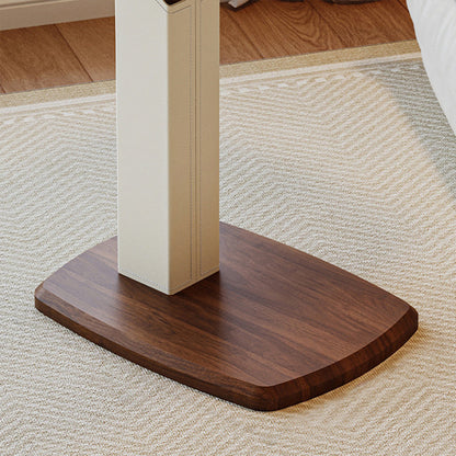 Adjustable Side Table in Saddle Leather - Modern Design