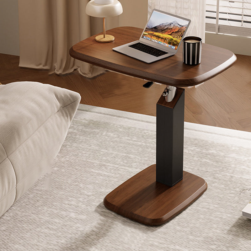 Adjustable Side Table in Saddle Leather - Modern Design
