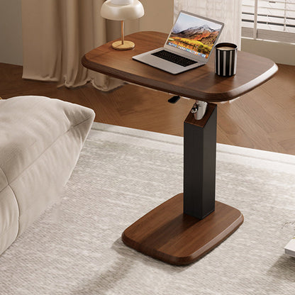 Adjustable Side Table in Saddle Leather - Modern Design