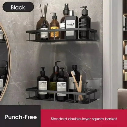 Adhesive Bathroom Shelf – Scandinavian Style for Easy Organization