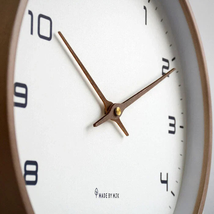 Natural Finish Wooden Wall Clock – Stylish Decor for Contemporary Spaces