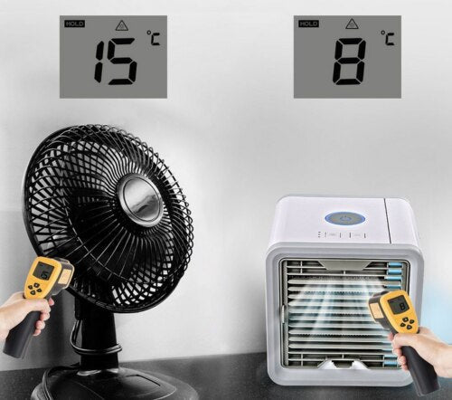 Compact Air Chiller with Humidifier and Purification Features, 500ml Capacity