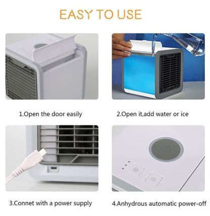 Compact Air Chiller with Humidifier and Purification Features, 500ml Capacity