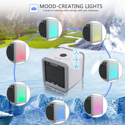Compact Air Chiller with Humidifier and Purification Features, 500ml Capacity