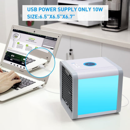 Compact Air Chiller with Humidifier and Purification Features, 500ml Capacity