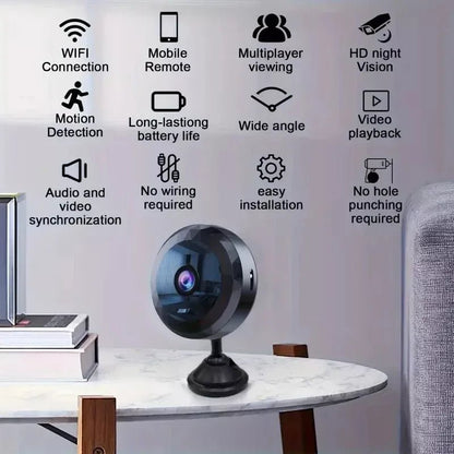 Compact 1080P HD WiFi Camera with Night Vision and Motion Detection