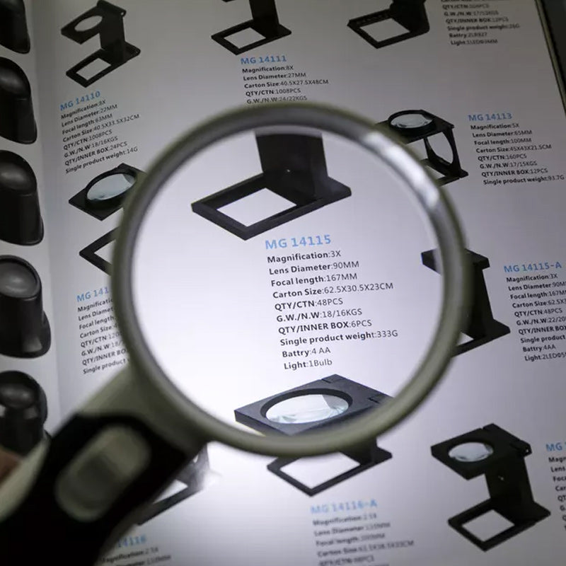 20X LED Magnifier Glass for Improved Clarity in Reading Small Print