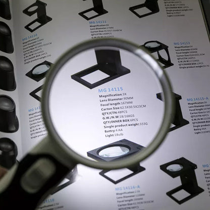 20X LED Magnifier Glass for Improved Clarity in Reading Small Print