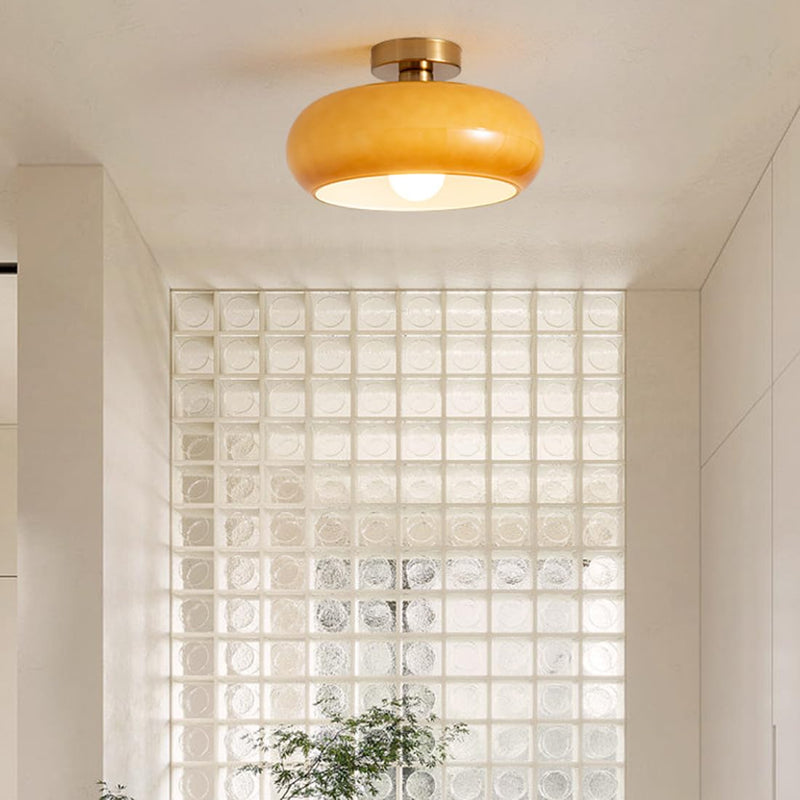 Round Ceiling Lamp with Mid-Century Design