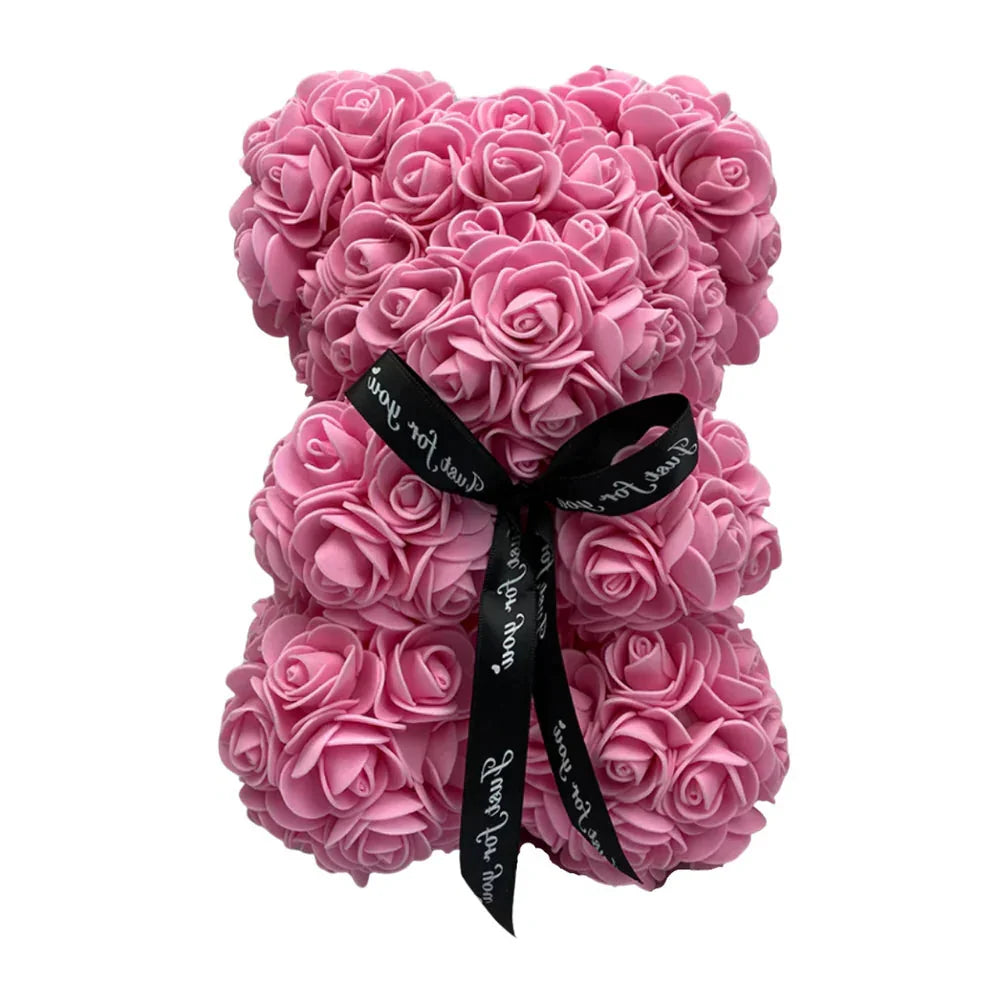 Charming Floral Teddy Bear Made of Durable Foam