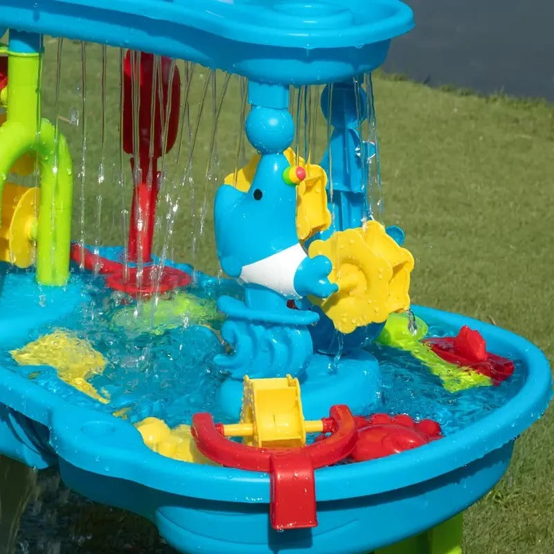 Sand and Water Play Table for Outdoors - Compact with 15+ Accessories
