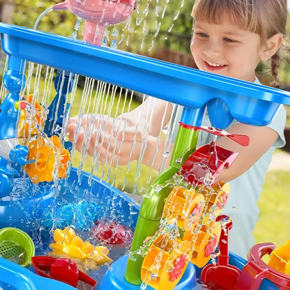 Sand and Water Play Table for Outdoors - Compact with 15+ Accessories