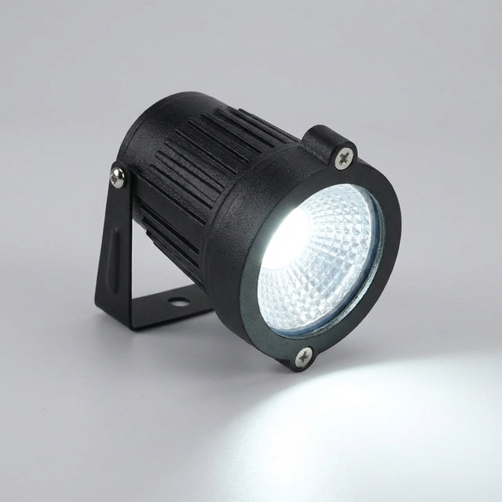 Waterproof Outdoor Spotlight with Adjustable Mounting for Landscape Lighting