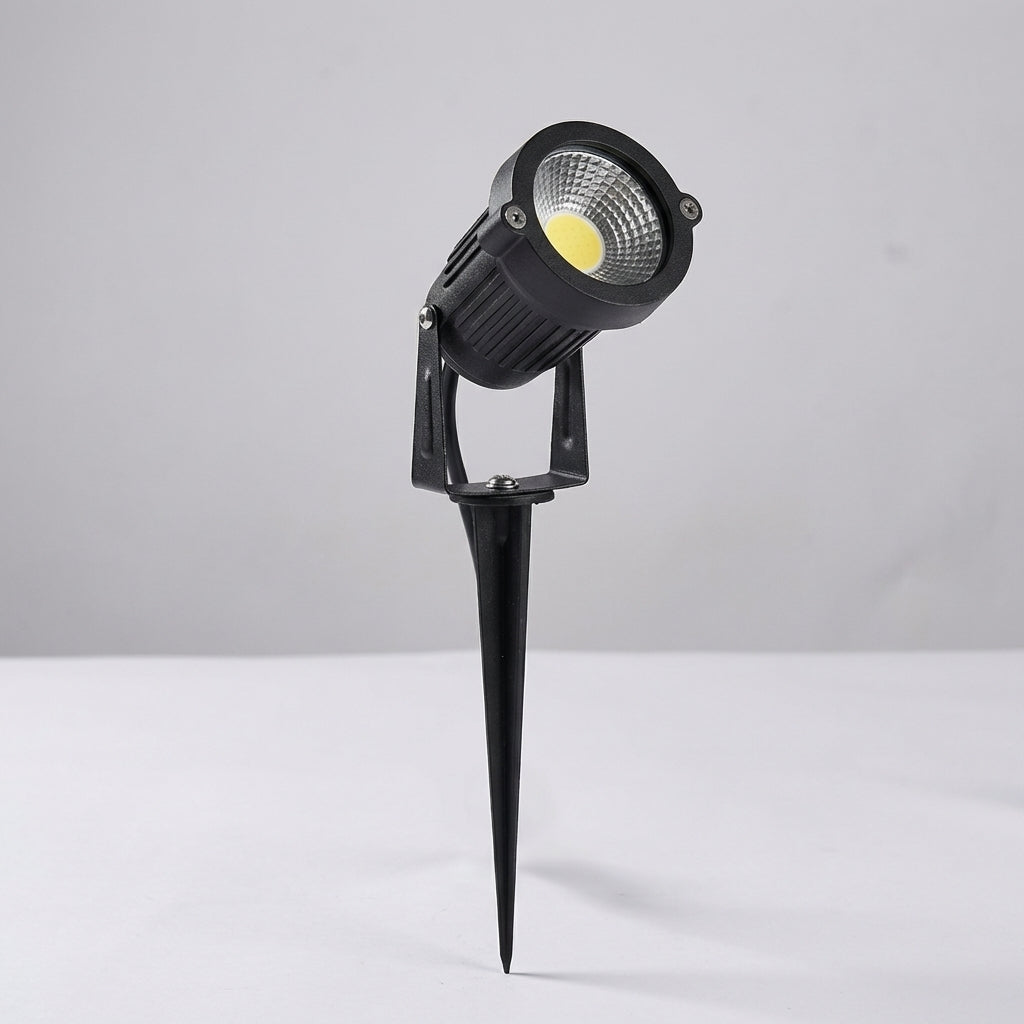 Waterproof Outdoor Spotlight with Adjustable Mounting for Landscape Lighting