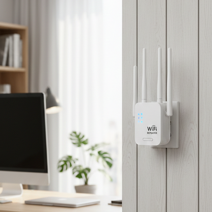 Long-Range Dual Band WiFi Extender | 1200 Mbps for Outdoor Use