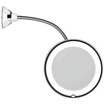 10x Detail Enhancer Mirror with LED Glow and Adjustable Mount