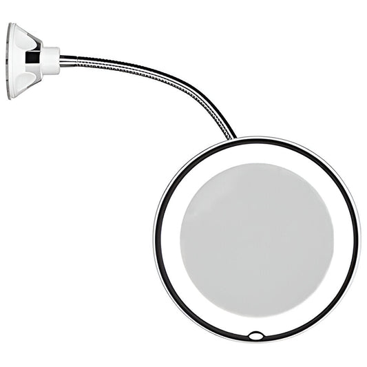 10x Detail Enhancer Mirror with LED Glow and Adjustable Mount