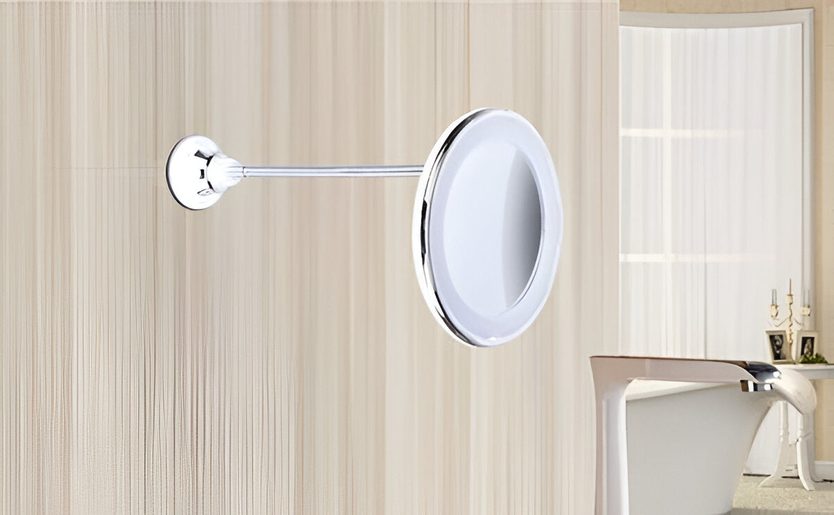 10x Detail Enhancer Mirror with LED Glow and Adjustable Mount