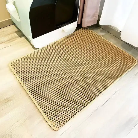 Cat Litter Mat with Dual-Layer Design – Water-Resistant & Washable