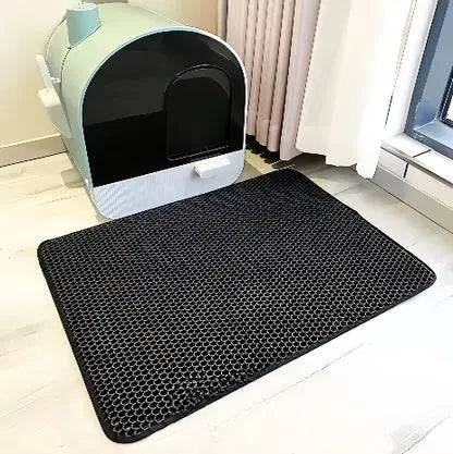 Cat Litter Mat with Dual-Layer Design – Water-Resistant & Washable