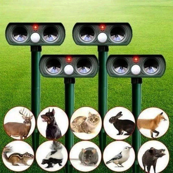 Solar-Powered Ultrasonic Deer Deterrent with Motion Activation and Waterproof Feature