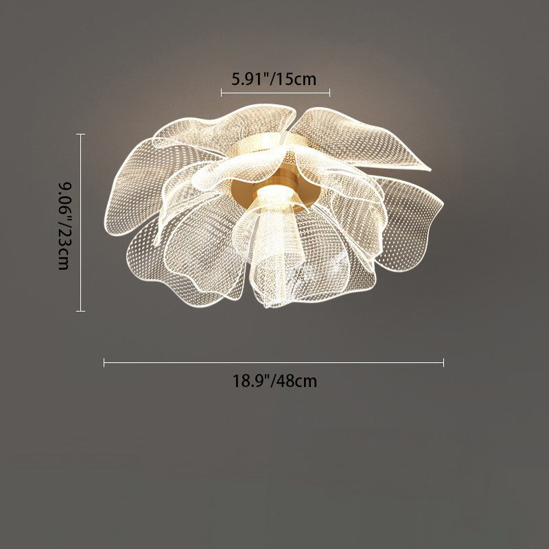 Modern LED Flush Mount Ceiling Light Fixture - Elegant Petal Design