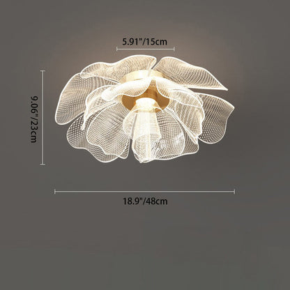Modern LED Flush Mount Ceiling Light Fixture - Elegant Petal Design