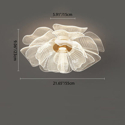 Modern LED Flush Mount Ceiling Light Fixture - Elegant Petal Design