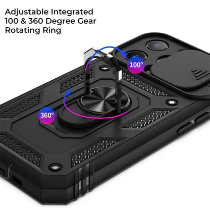 Durable Phone Case with Kickstand & Privacy Camera Shield
