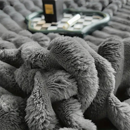 Cozy Striped Throw Blanket for Warmth